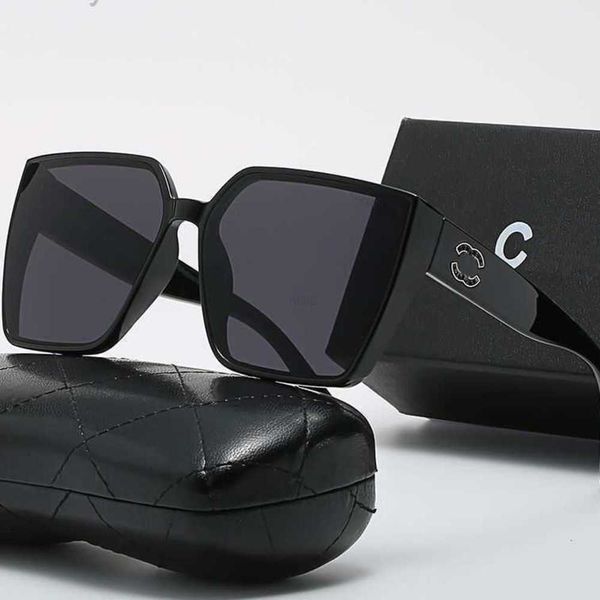 

designer channel sunglasses square large frame sunglasses for men and women casual anti-glare glasses anchor street glasses, White;black