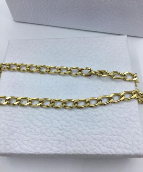 

luxury initial letter choker necklace bijoux cuban link for mens womens party wedding lovers gift jewelry with box1623472, Golden;silver