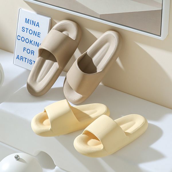 

rubber-plastic high-elastic slippers home casual slippers, Black