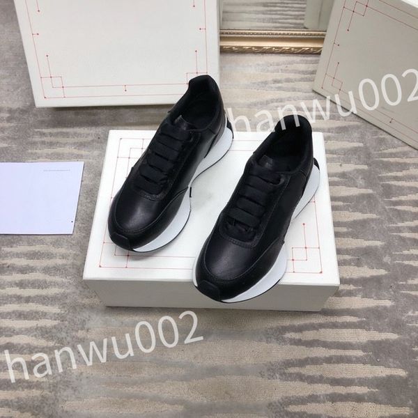 

2023 designers shoes canvas sneakers fashion platform trainers calfskin sneaker rubber outsole casual shoe, Black