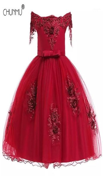 

christmas kids dress girls pageant birthday party wedding beads flower girls dresses for formal evening dress14564104, Red;yellow