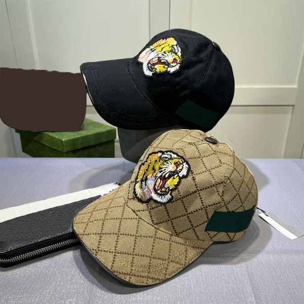 

tiger embroidery ball caps with full designer letter baseball cap for women men outdoor sport sunshade hats black brown casquette, Blue;gray