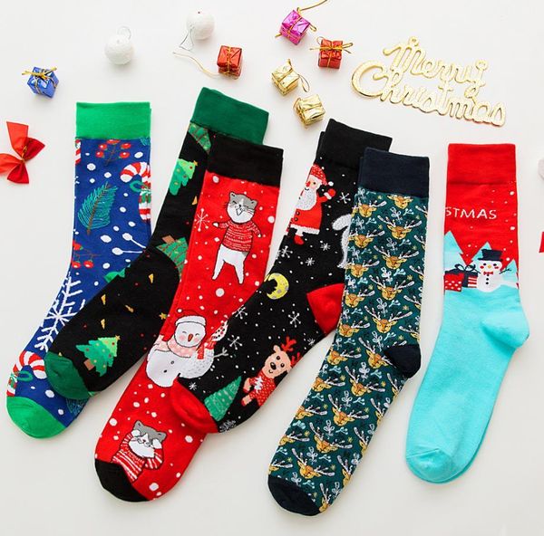 

2023 mens christmas novelty cotton socks funny xmas warm stocking filler gift fashion design birthday fathers day gift present a1, Black