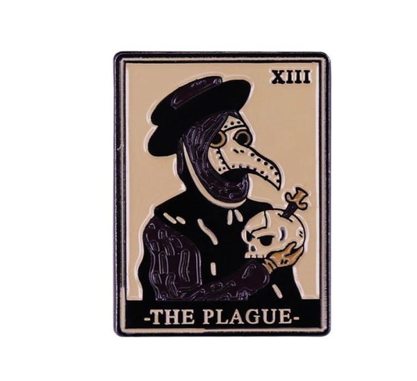 

tarot card brooch with a doctor holding skull wiccan pin try black magic you will surely love it8076389, Blue