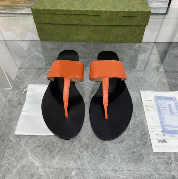 

2023leather thong sandal women men fashion designer slippers fashion thin flip flops shoes summer beach casual slides black white size 35-46