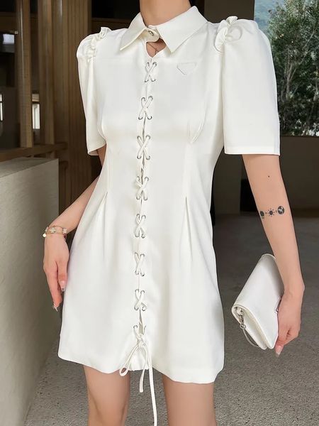 

women dress fashion triangle brief classic pattern designer long pure white black dresses summer womens clothing with waistband 23ss, Black;gray