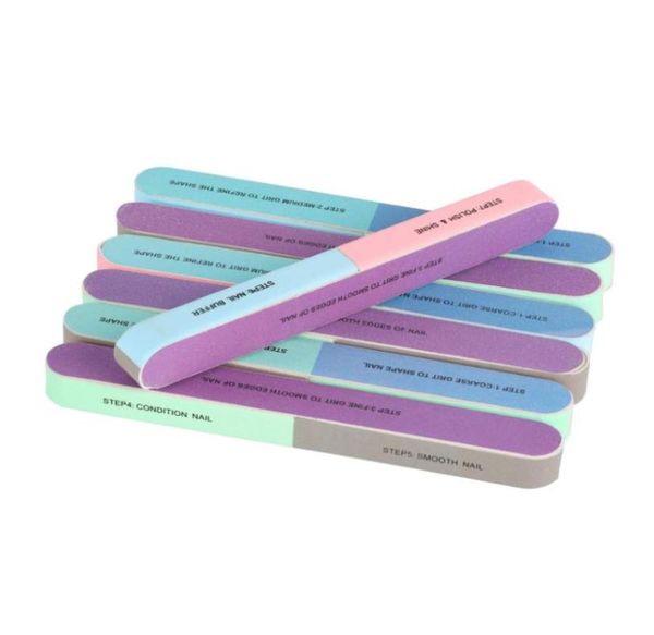 

7 way nail file and buffer block nail buffering files 7 steps washable emery boards professional manicure tools6951849