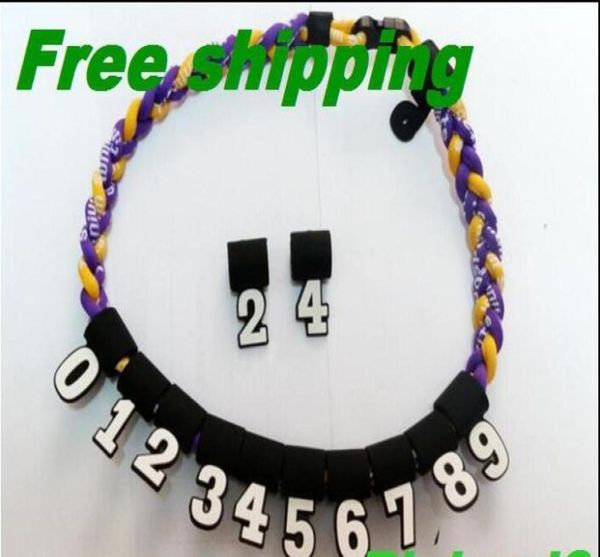 

500pcs new silicone number pendant us flag pendant silicone digital number pendant 09 for baseball softball necklace5294341, Bronze;silver