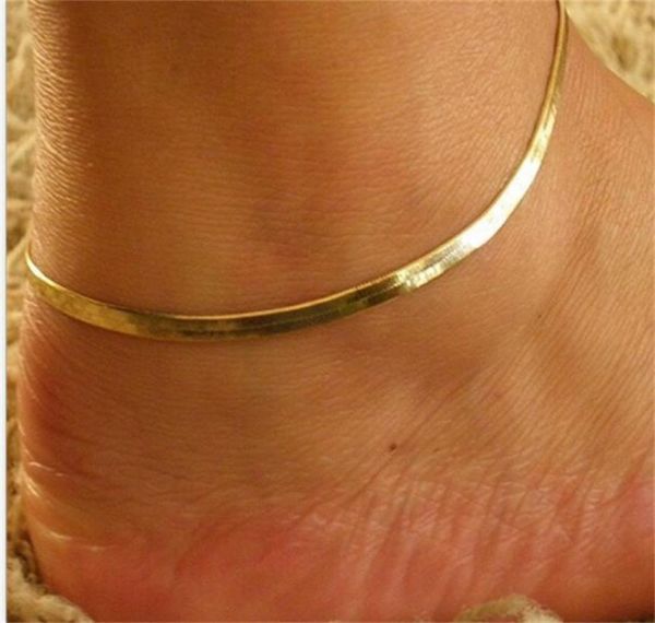 

metal women snake bones anklet jewellery pure color plated gold lady fashion fish scale anklets popular 0 5tk j2b2390572, Red;blue