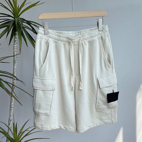 

men's stone shorts mens designer pockets work five-piece stone pants stones island womens summer sweat multi-function thigh short casua, White;black