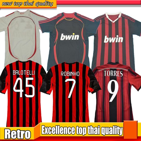 

04 05 maldini retro soccer jerseys ibrahimovic kaka pirlo jerseys de futbol football shirts 06 07 09 10 11 12 13 14 ac maglia calcio seedorf, Black;yellow
