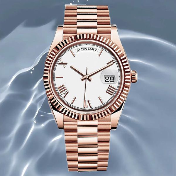 

mens automatic mechanical watch aaa movement watches 41mm day deta 904L Stainless steel gold watch Sapphire luminous waterproof Classic fashion luxury watch, V20