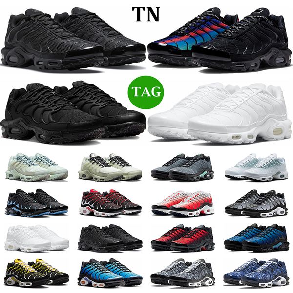 

2023 men women tn plus running shoes terrascape tn plus 3 triple black white unity hyper blue wild prints gold bullet mens trainers outdoor