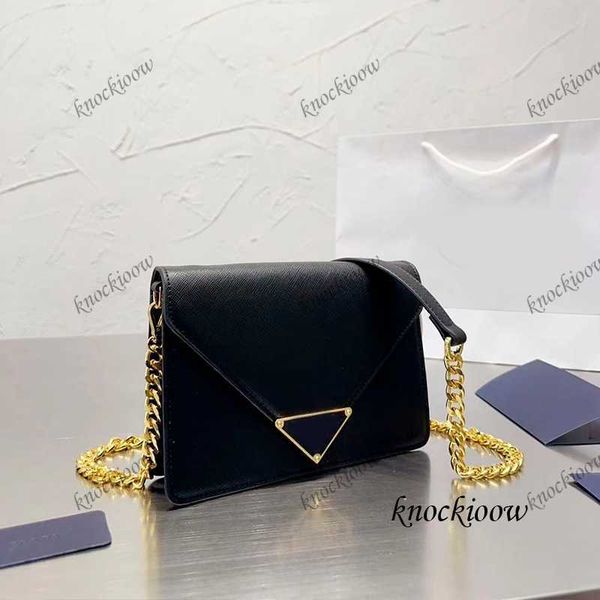

designer bags underarm bag shoulder bag crossbody saffian metal chain cowhide letter bag triangle logo leather bag 230413