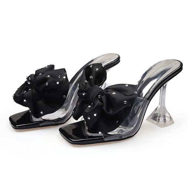 

sandals summer high heels shoes women modern sandals flower shoes brand women sandals ladies heels black blue plus size 42 a3536 230413
