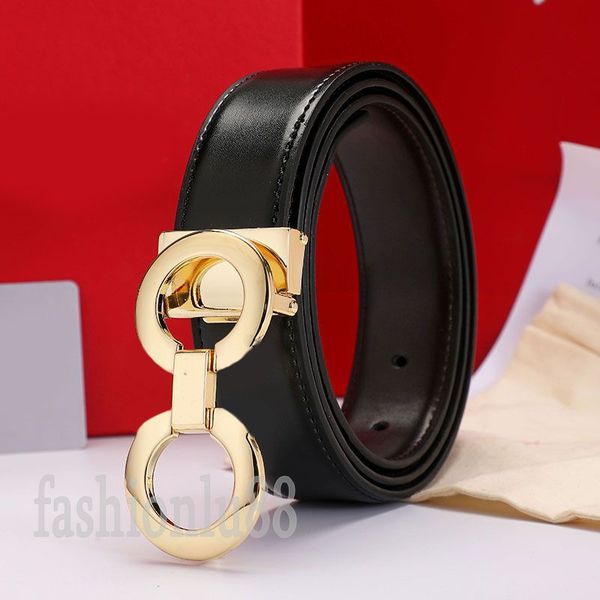 

popular metal buckle luxury belts mens designer belt business ceintura solid color waist adjustable vintage street shopping classic belt mul, Black;brown