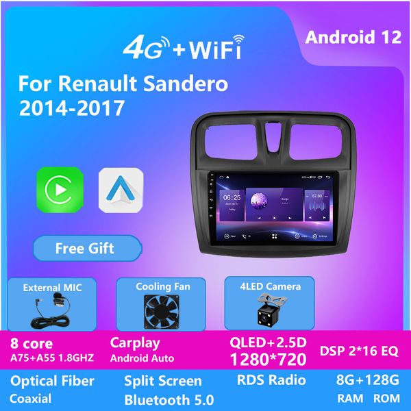 

10 inch video car player gps radio android audio video system wifi usb bluetooth multimedia voice navigation for renault sandero 2014-2017