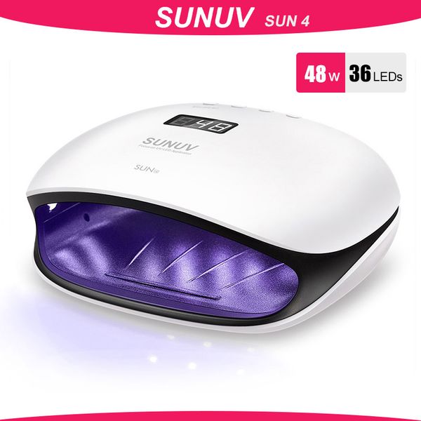 

nail dryers sunuv sun4/sun4s 48w uv led lamps nail dryer lamp with lcd display smart uv potherapy nail art manicure tool ladies gift 230413