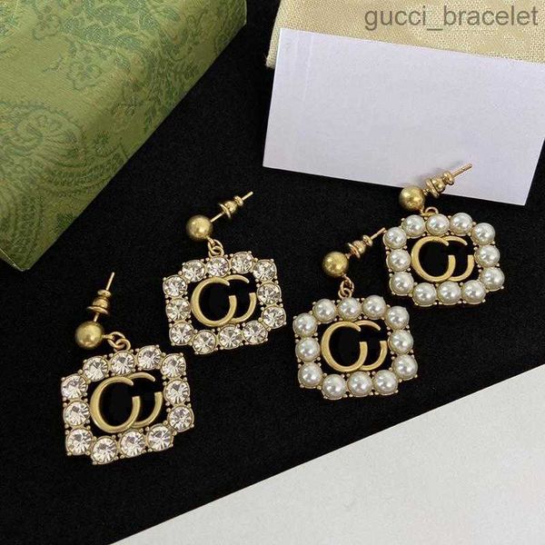 

designer letter earring stud for women fashion earrings diamonds gold earrings luxury jewelry mens hoop earring studs 2208041d, Golden;silver