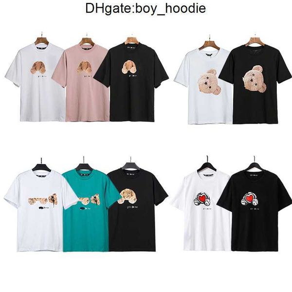 

men's t shirts designer pa t shirt luxury tees print palms t shirts mens womens angles short sleeve casual crew neck clothing clothes, White;black