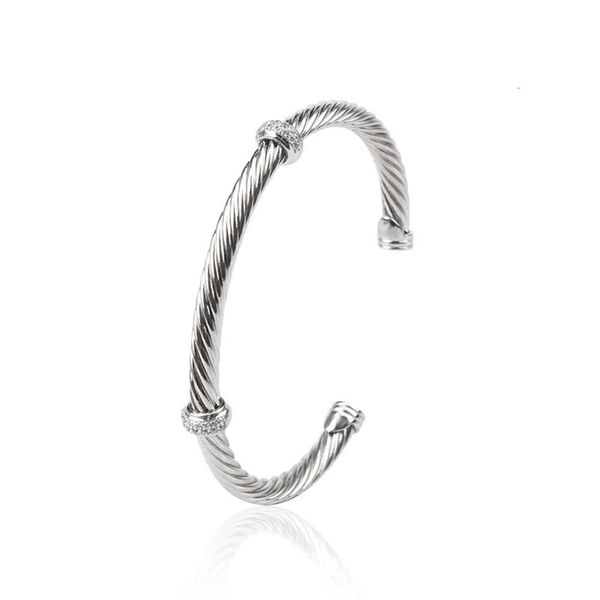 

DY Bracelet Jewelry classic designer luxury top accessories 5MM Bracelets Popular Twisted Thread Inlaid Imitation Diamond Open Bracelet DY Jewelry Accessories