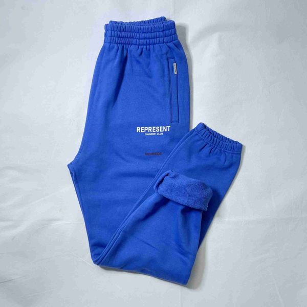 

2023 men's and women's fashion pants western european hight street brand rep representative leggings drawstring casual loose sport, Black
