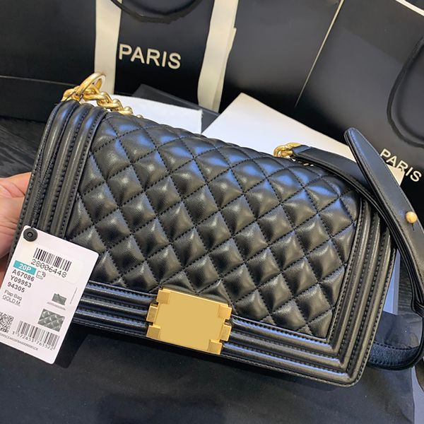 

designer messenger bags luxury flap bags 25cm sheepskin chain bag high imitation shoulder bag with box zc269