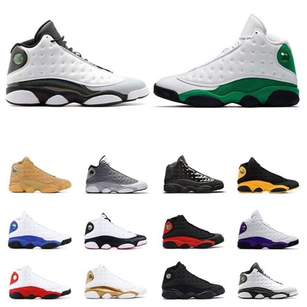 

mens 13 basketball shoes 13s lucky green court purple black cat bred sports sneakers trainers athletic size 7-13 hsltrade883199