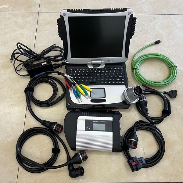 

auto diagnostic tool mb star c4 sd connect 4 with v06.2023 soft-ware installed well on used lapcf19 i5 4g for mercedes cars and trucks