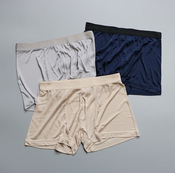 

underpants 3 pack basic style 50% silk 50% viscose knit men's underwear boxer size  l xl sg107 230413, Black;white