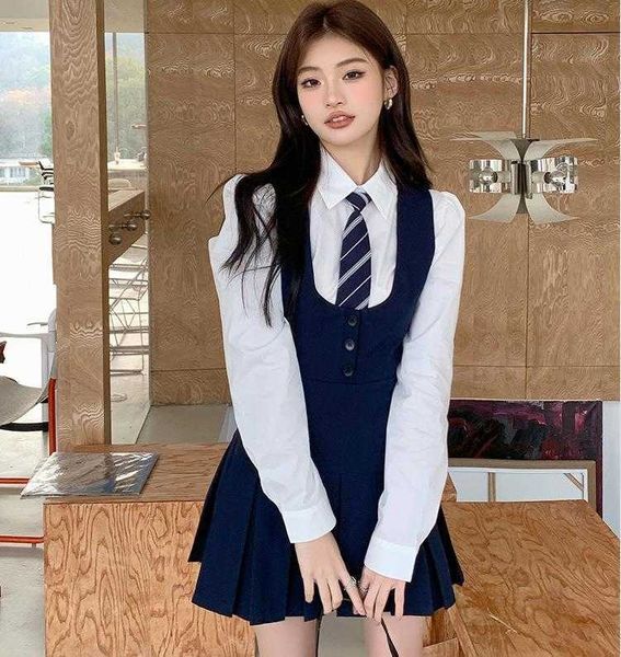 

white shirt womens spring college wind belt tie lapel single breasted solid color