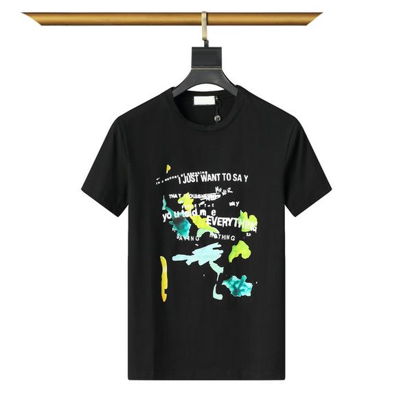 

men's designer t shirt men's letter printing women's t-shirt short sleeve summer shirt men's loose t-shirt paris brand p, White;black