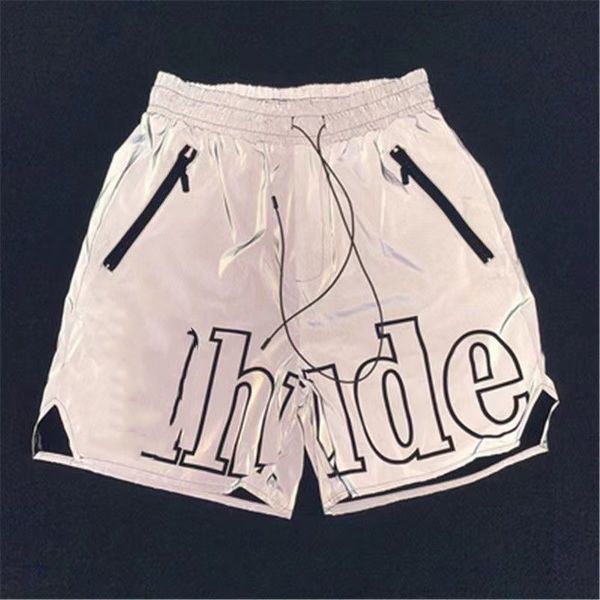 

2023 rhude mens shorts casuam summer bench pants sportwear short letter loose men clothing asian size, White;black