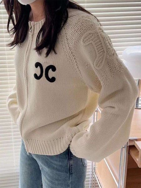 

New Designed Fashion Casual Lady Knits Hoodie Long Sleeve Printing Zipper Patchwork Elegant Chic Leisure Women Hoodie For Autumn, Rhodo