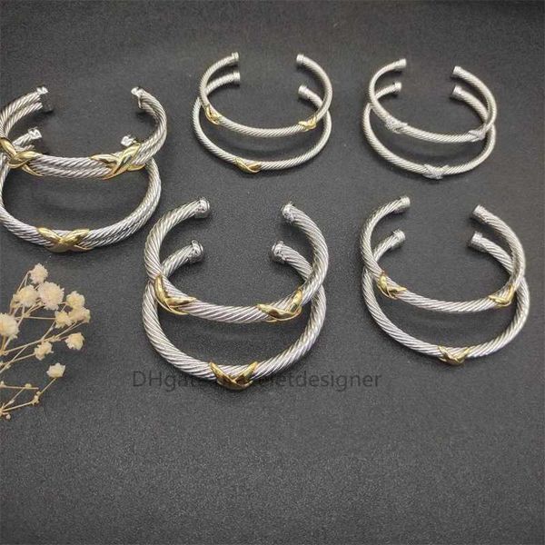 

bracelet Twist jewelry woman luxury Dy women bangle designer x charm Rope Multi Size bracelets Open Bracelet Stainless Steel Fashion Hip Hop Punk DY jewelry giftsVE7