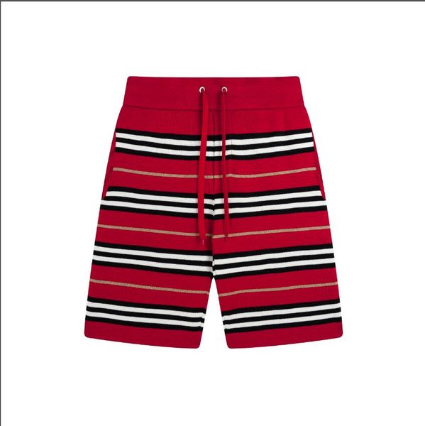 

classic striped casual fashion shorts men's and women's same style silk blended jacquard wool straight tube design casual slimmer-, White;black