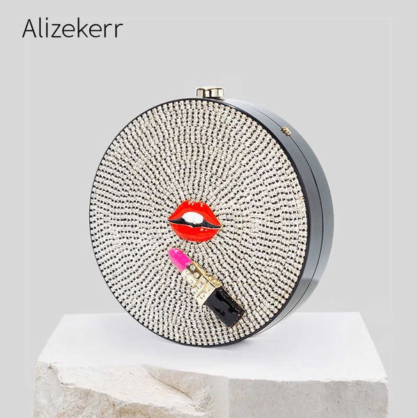 

evening bag round acrylic crystal clutch bag 2022 new lips and lipstick bling rh