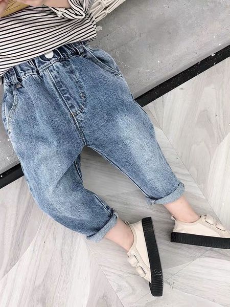 

jeans fashion children jeans baby boys cartoon trousers pant baby girls grinding holes jeans kids spring autumn clothes 2-8years 230413, Blue