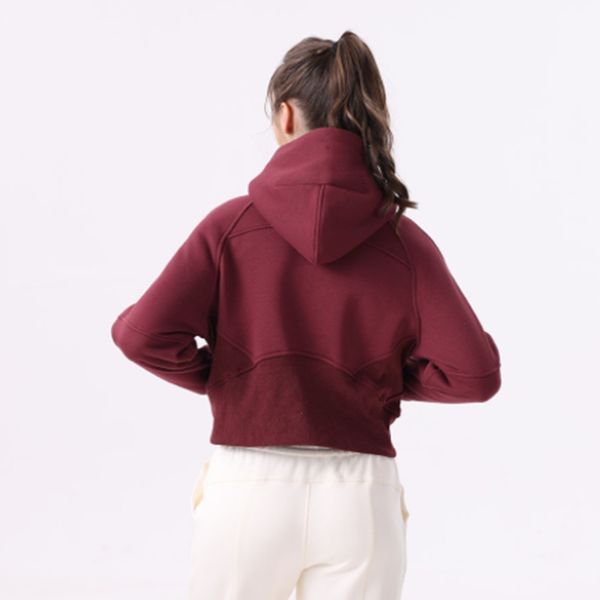

lulu exercise athletic scuba yoga hoodie wear perfect oversized fall winter women's plush sweater sports hooded round neck long sleeves