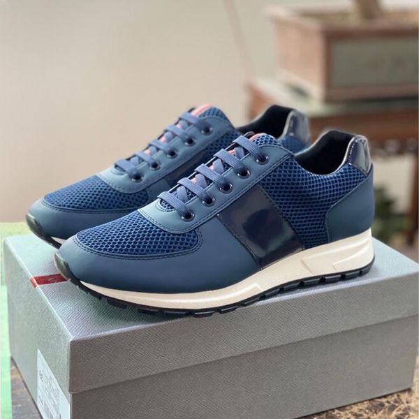 

fashion men's dress shoes bike soft bottoms running sneakers italy classic low elastic band mesh calfskin designer lightness breathabl, Black