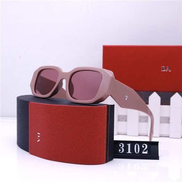 

2023 designer sunglasses for women and men fashion model special uv 400 protection letter big leg double beam frame outdoor design alloy pea, White;black