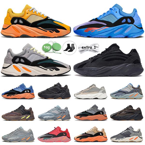 

mens womens kanye running outdoor shoes wave runner hi res blue red geode inertia wanta all black cream white carbon blue sports sneakers tr