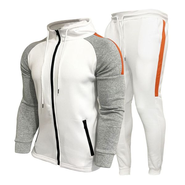 

men's tracksuits autumn winter men jacket fashion stripes jogging suit print mens tracksuit two piecejacket pants 230413, Gray