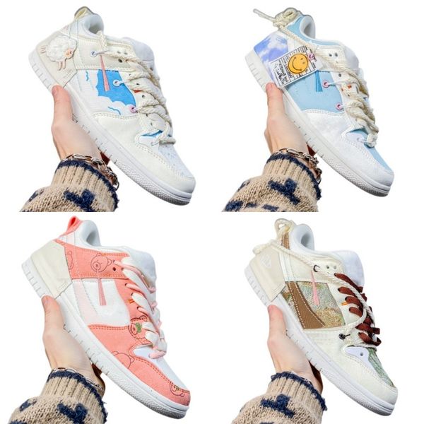 

skate shoes designer cusual shoes cool sneakers graffiti style platform shoes wear-resistant outdoor shoes reflective non-slip lace-up cute