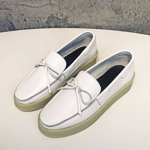 

fag men's shoes 2023 solid leather casual white round head lace up low adhesive, Black