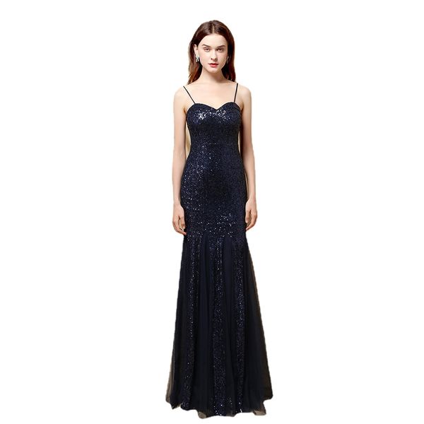 

black sparkling sequinl mermaid dress off shoulder evening dress women's spaghetti strap party dress long prom dress, Black;red