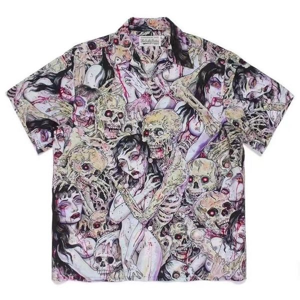 

new shirt men women print casual hawaiian shirts tee, White;black