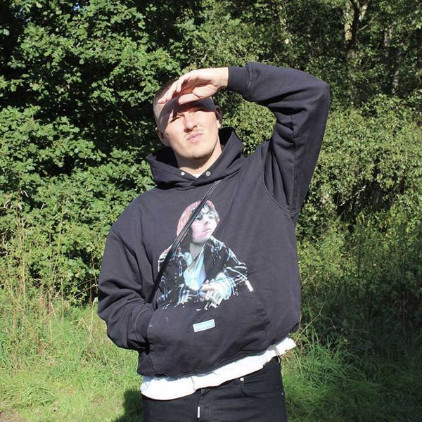 

men's hoodies represent rep designer fashion singer poster printed hooded sweater meichao high street loose vintage hoodie for men, Black
