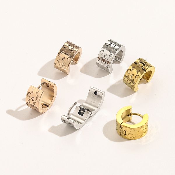 

fashion luxury style letter designer stud earring for charm womens brand earring for wedding part gift jewelry accessorie high quality, Golden;silver