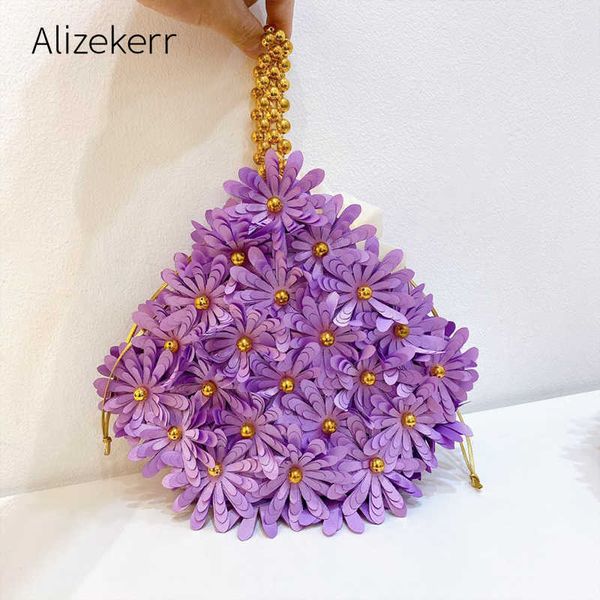 

evening bag mademoiselle floral handbag women new elegant handmade beaded tria